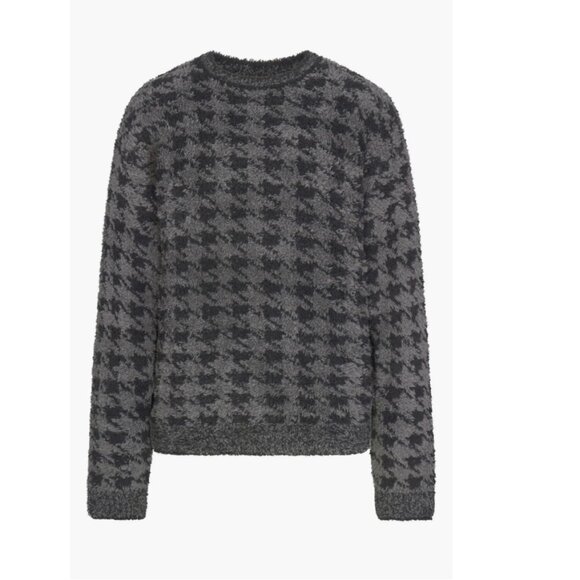 SKIMS Cozy Knit Oversized Houndstooth Pullover Size Large X Large - Picture 1 of 10